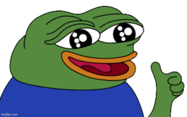 Thumbs up Pepe | image tagged in thumbs up pepe | made w/ Imgflip meme maker