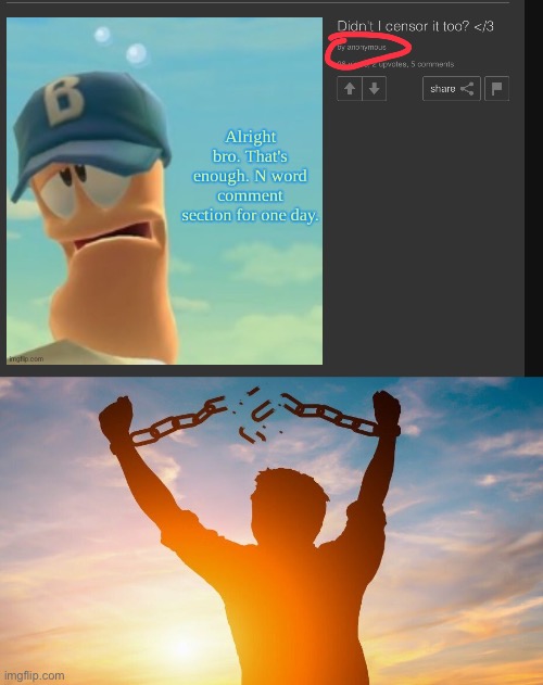 image tagged in breaking chains | made w/ Imgflip meme maker