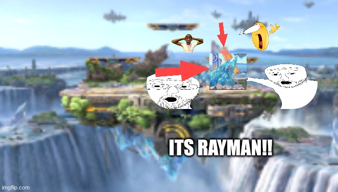 rayman | ITS RAYMAN!! | image tagged in super smash bros,its real,omg,that's crazy | made w/ Imgflip meme maker