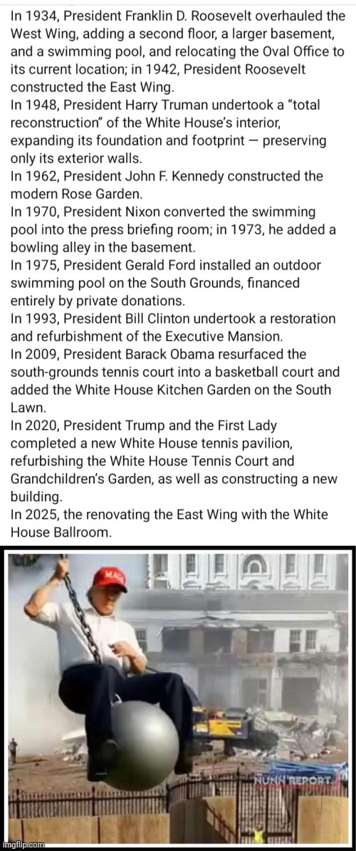 White house renovations 2 Blank Meme Template