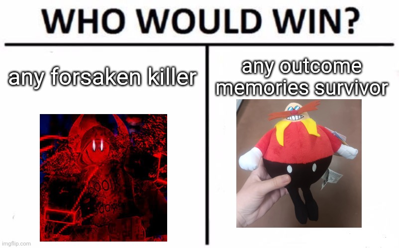 cream neg diffing the spectre gonna go hard af | any forsaken killer; any outcome memories survivor | image tagged in memes,who would win | made w/ Imgflip meme maker