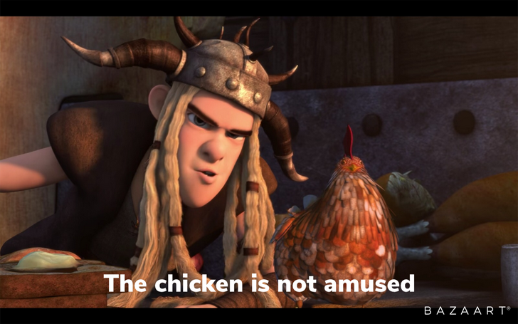 The chicken is not amused Blank Meme Template