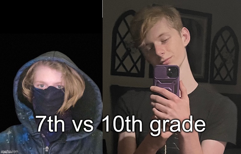 Holy chopped | 7th vs 10th grade | image tagged in live virian reaction | made w/ Imgflip meme maker