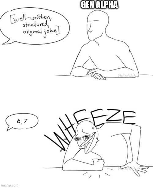 i hated on gen alpha, now give me worthless internet points | GEN ALPHA; 6, 7 | image tagged in wheeze,gen alpha,67,cringe | made w/ Imgflip meme maker