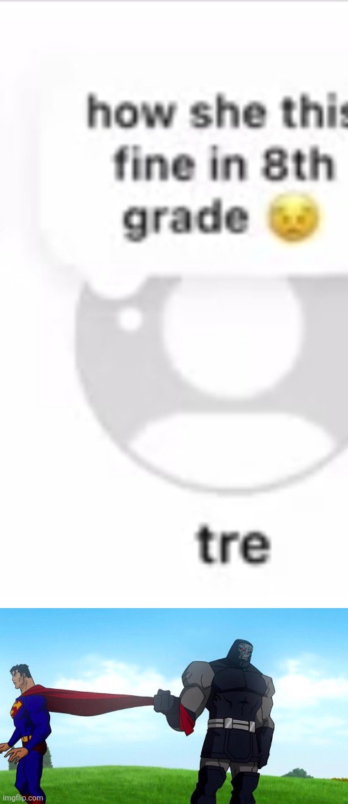 image tagged in darkseid pulling superman cape | made w/ Imgflip meme maker