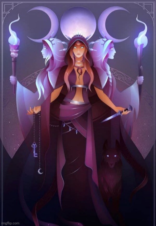 Hectate (Ἑκάτη) | image tagged in hektate,greek godess | made w/ Imgflip meme maker