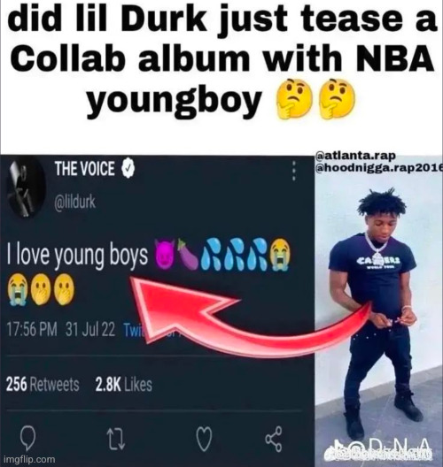 new albummmm 20266666 | image tagged in lil durk,young thug and lil durk troubleshooting,nba youngboy,rap,pedophile,funny | made w/ Imgflip meme maker