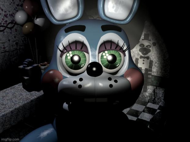 so did I but ok | image tagged in fnaf 2 toy bonnie | made w/ Imgflip meme maker