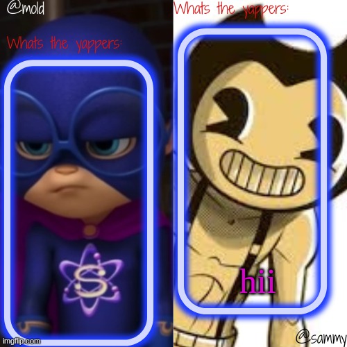 M+S shared temp | hii | image tagged in m s shared temp | made w/ Imgflip meme maker