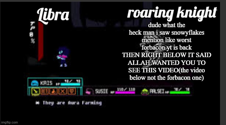 dude...what the fuck | dude what the heck man i saw snowyflakes mention like worst forbacon yt is back
THEN RIGHT BELOW IT SAID ALLAH WANTED YOU TO SEE THIS VIDEO(the video below not the forbacon one) | image tagged in basic and impermanent shared temp | made w/ Imgflip meme maker