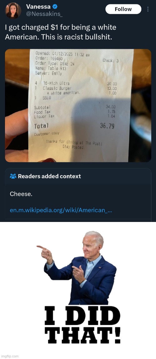 He hates white Americans | image tagged in i did that biden,fjb,cheese,lets go brandon | made w/ Imgflip meme maker