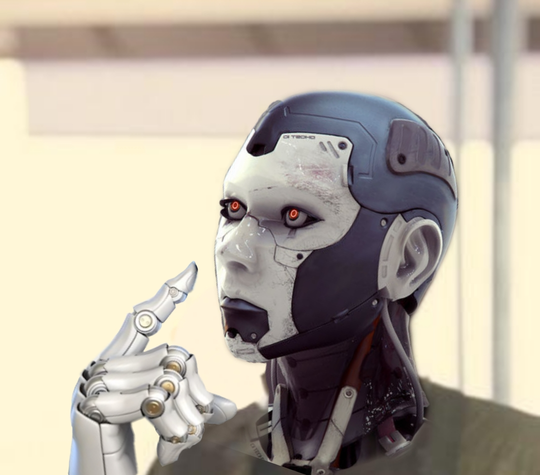 Look at me robot AI Blank Meme Template