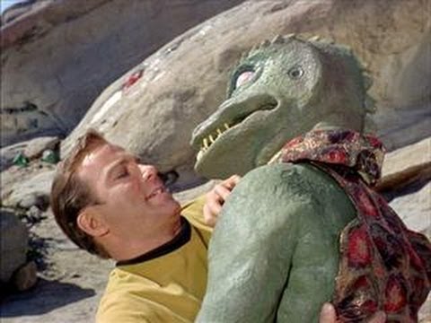 Star Trek Kirk fighting alien Blank Meme Template