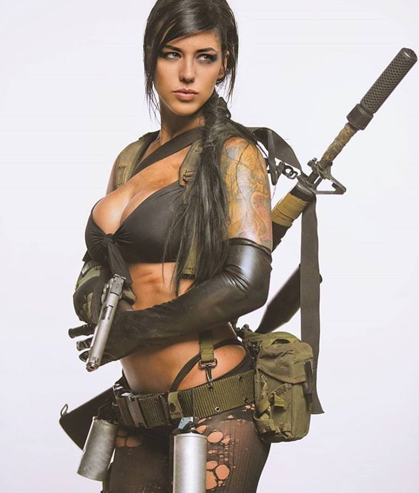 Alex Zedra as Quiet from MGS Blank Meme Template