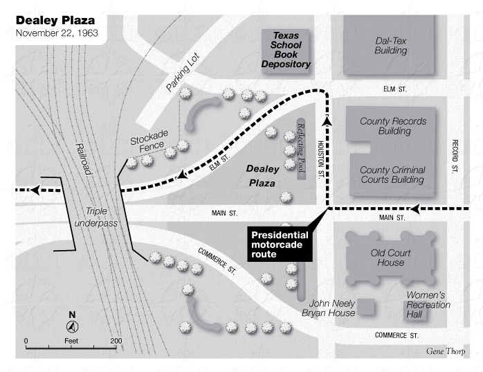 Dealey Plaza map November 22, 1963 Blank Meme Template
