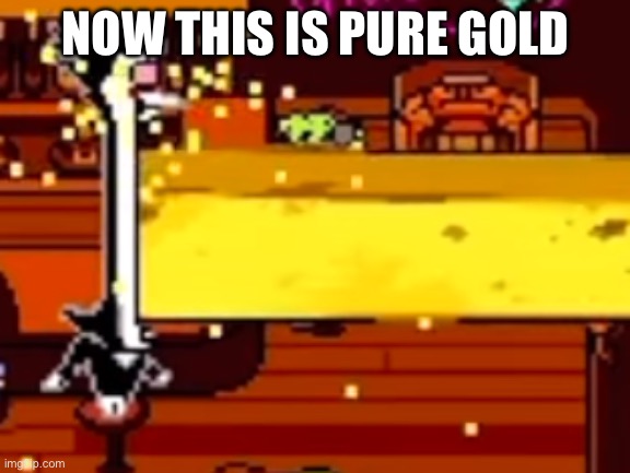 Spamton eats a yellow bar | NOW THIS IS PURE GOLD | made w/ Imgflip meme maker