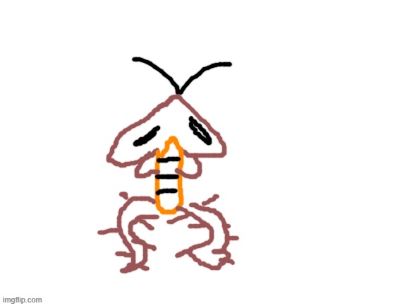 i poorly drew that moth from earlier to show pooks (who's afraid of moths) | image tagged in blank white template | made w/ Imgflip meme maker