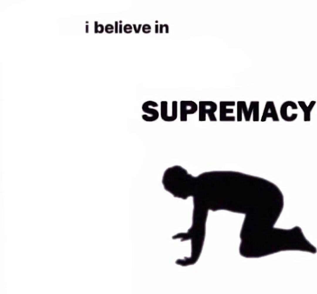 I believe in character supremacy Blank Meme Template