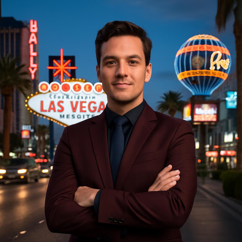 person on the las vegas  strip Blank Meme Template