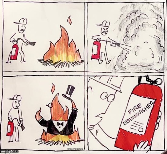 What a gentleman | image tagged in toonholechris,fire,firefighter,wordplay | made w/ Imgflip meme maker