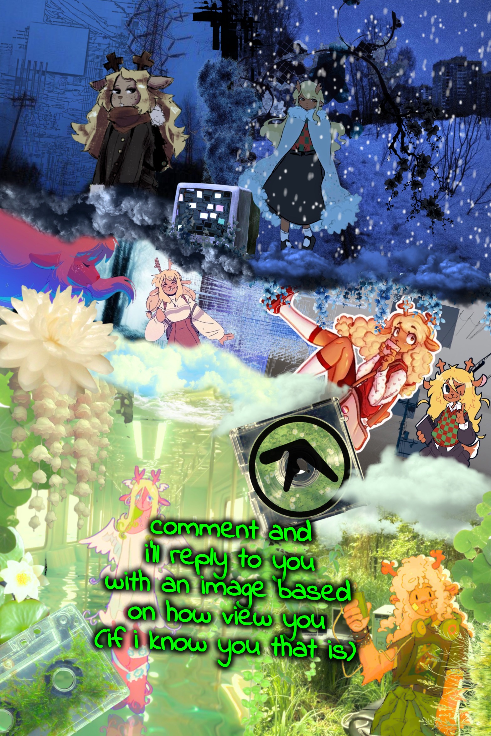 asriel's noelle template | comment and i'll reply to you with an image based on how view you (if i know you that is) | image tagged in asriel's noelle template | made w/ Imgflip meme maker