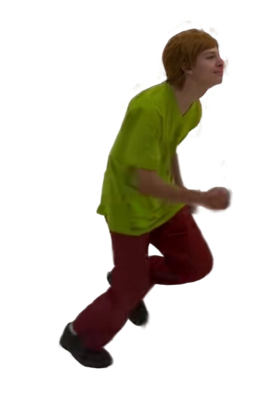 Live Action Shaggy Rogers Running Blank Meme Template