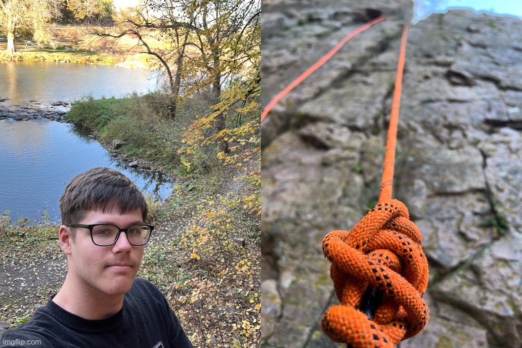 Chilling on the side of a cliff rn | made w/ Imgflip meme maker