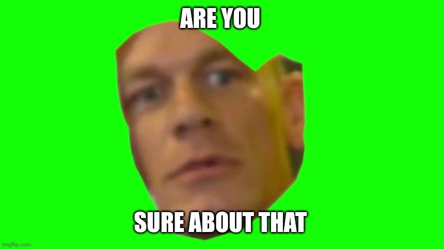 ARE YOU SURE ABOUT THAT | image tagged in are you sure about that cena | made w/ Imgflip meme maker