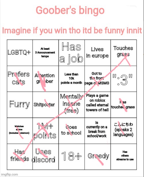 Do I get head | image tagged in my bingo | made w/ Imgflip meme maker