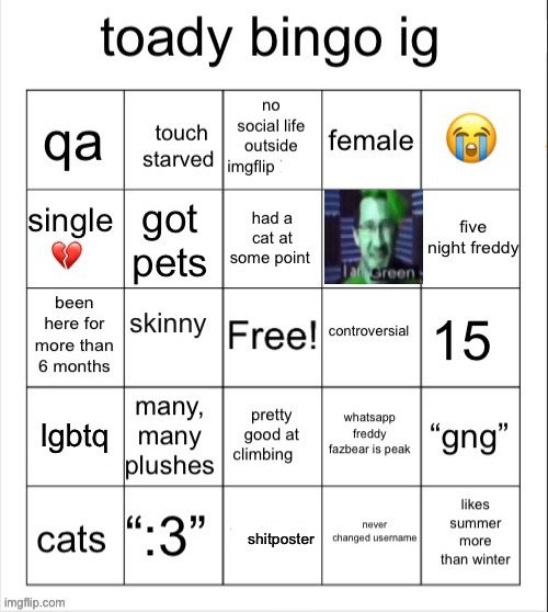 toady bingo | image tagged in toady bingo | made w/ Imgflip meme maker