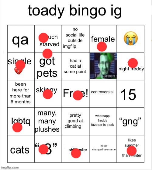 Fixed | image tagged in toady bingo | made w/ Imgflip meme maker