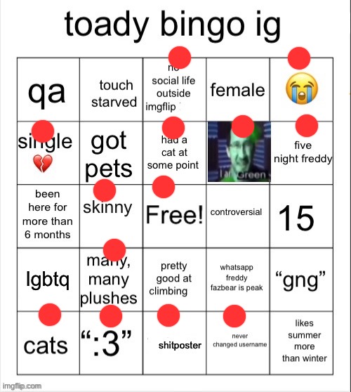 toady bingo | image tagged in toady bingo | made w/ Imgflip meme maker
