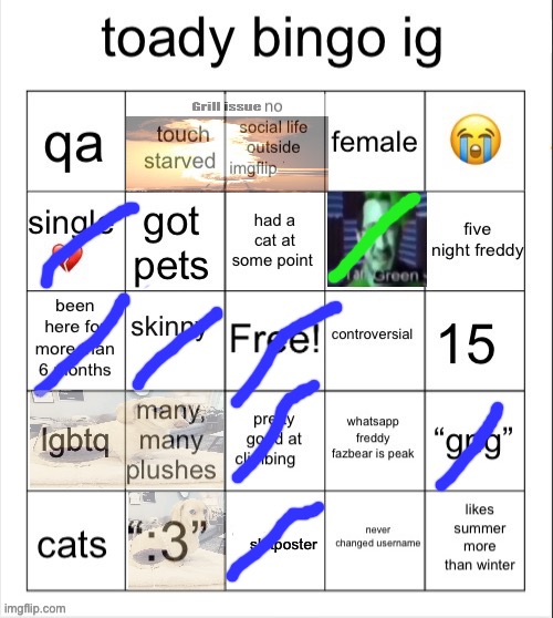 toady bingo | image tagged in toady bingo | made w/ Imgflip meme maker