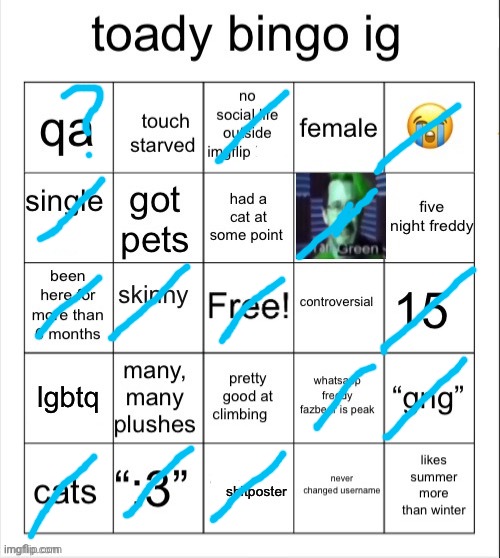1 bingo before sleep | image tagged in toady bingo | made w/ Imgflip meme maker