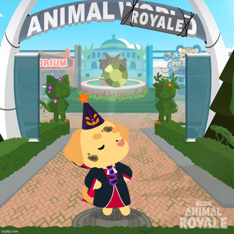 vampire party dog >:3 | image tagged in super animal royale | made w/ Imgflip meme maker