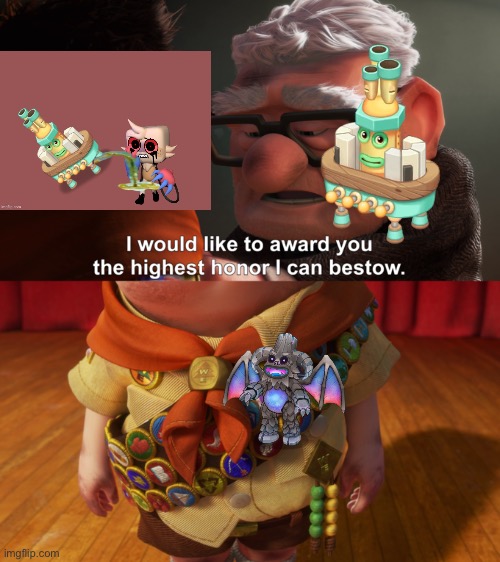 I Reward Little Astro AN EPIC KAYNA for Making this | image tagged in highest honor,funny,art,dandy's world,my singing monsters,memes | made w/ Imgflip meme maker