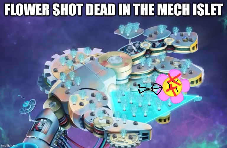 I don't Like her | FLOWER SHOT DEAD IN THE MECH ISLET | image tagged in mech islet,shot dead in the bronx,funny,memes,bfdi,flower | made w/ Imgflip meme maker