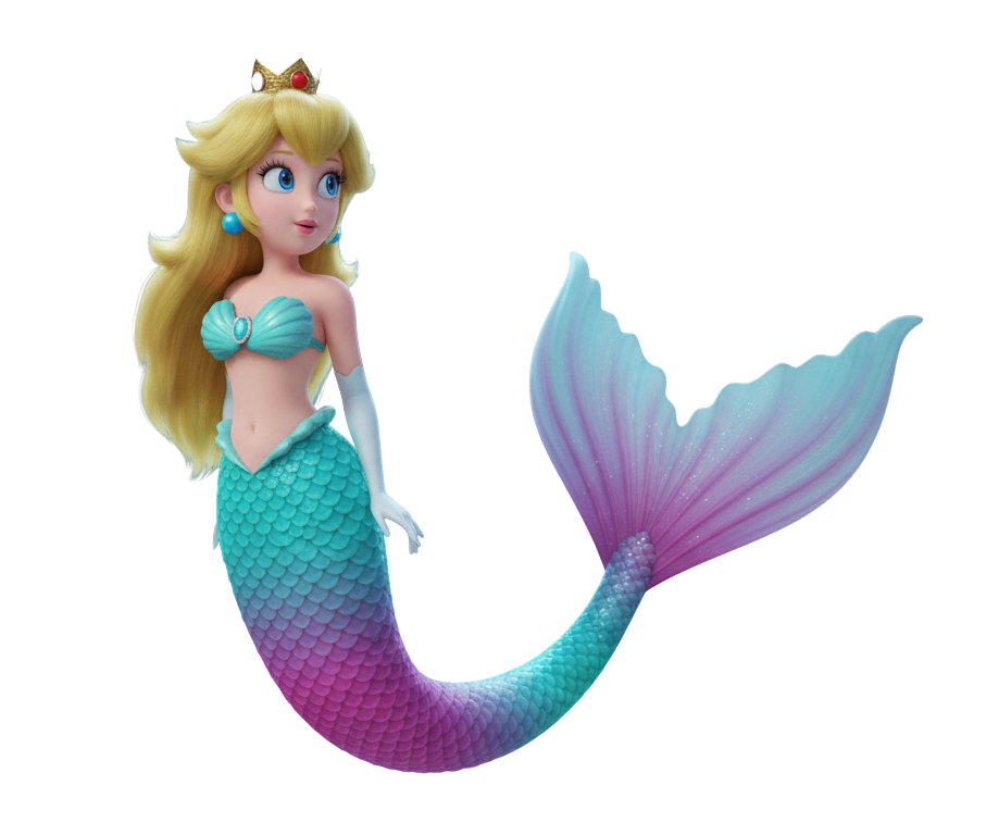 mermaid peach Blank Meme Template