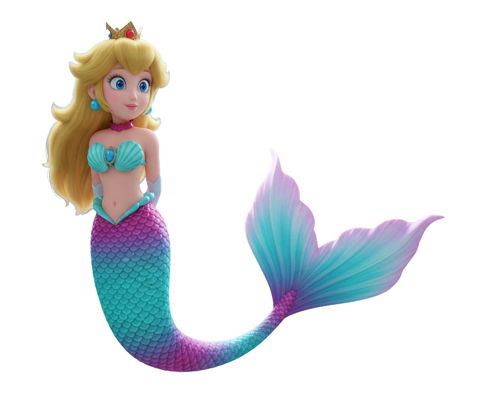 mermaid peach Blank Meme Template