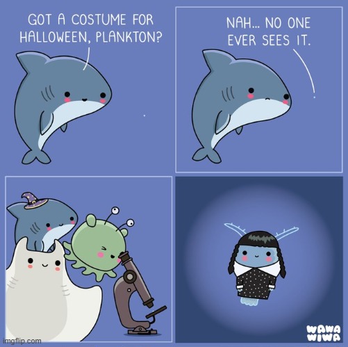 image tagged in shark,halloween,sea creatures,plankton,wednesday,wednesday addams | made w/ Imgflip meme maker