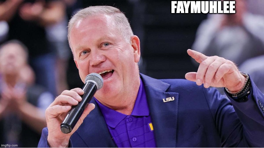 FAYMUHLEE | image tagged in lsu | made w/ Imgflip meme maker