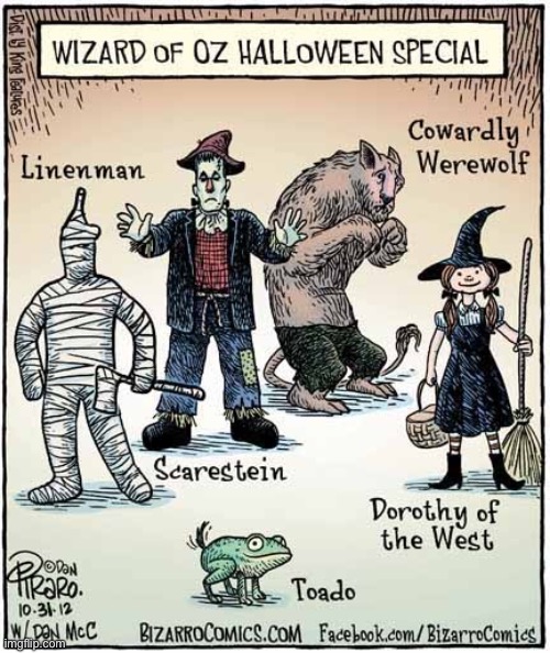 Bizarro Comics | image tagged in comics,bizarro comics,the wizard of oz,halloween special | made w/ Imgflip meme maker