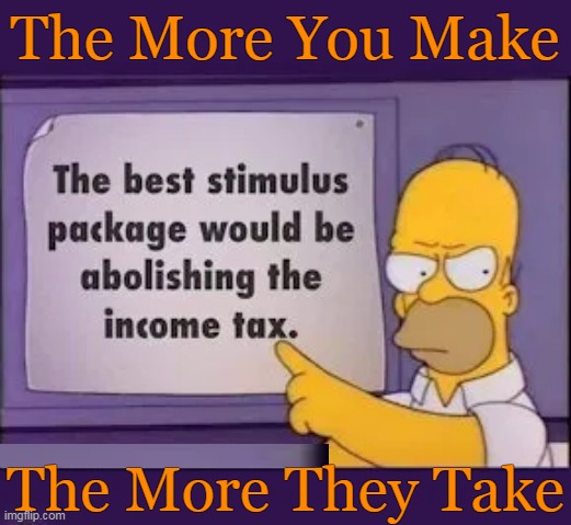 The best way to teach your kids about taxes is by eating 30% of their ice cream. ~Bill Murray~ | The More You Make; The More They Take | image tagged in income taxes,let's raise their taxes,relatable,taxes,paying for illegals on top of it all,big government | made w/ Imgflip meme maker