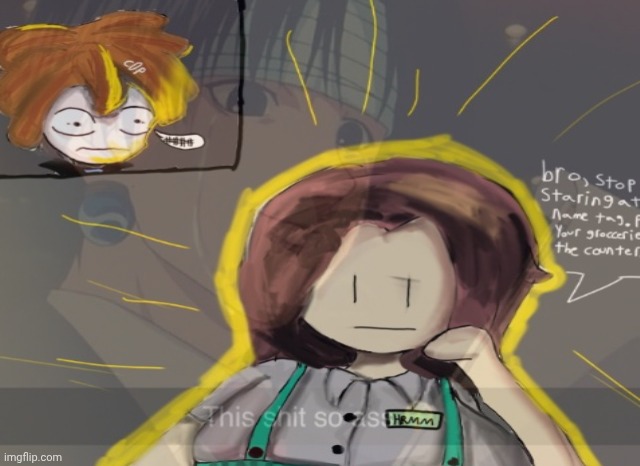 This is the oldest digital drawing I have, from 3 months ago. | made w/ Imgflip meme maker
