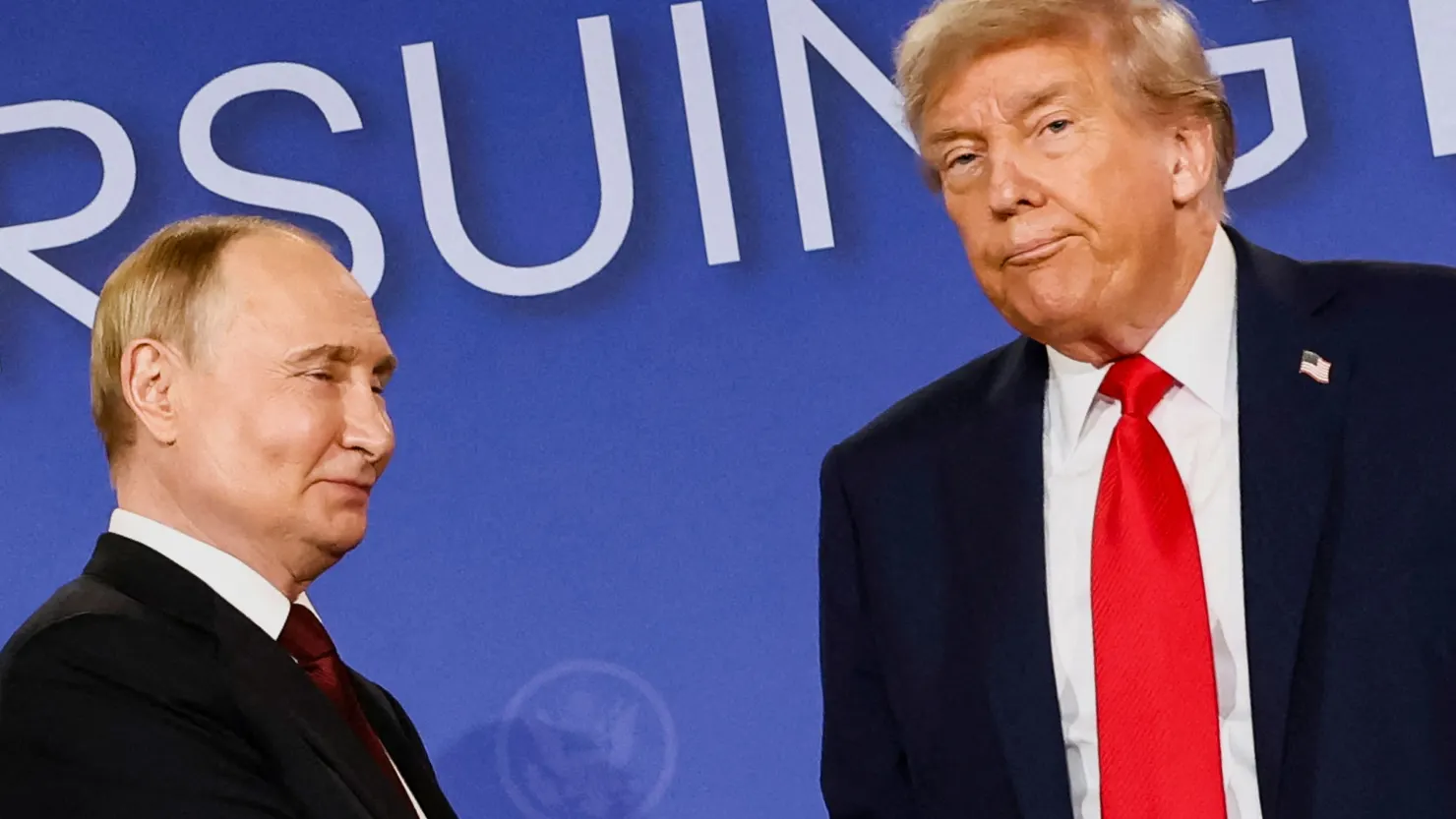 Putin Laughs at Trump Blank Meme Template