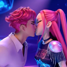 Mira kissing abby #2 Blank Meme Template