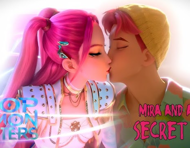 Mira kissing Abby Blank Meme Template