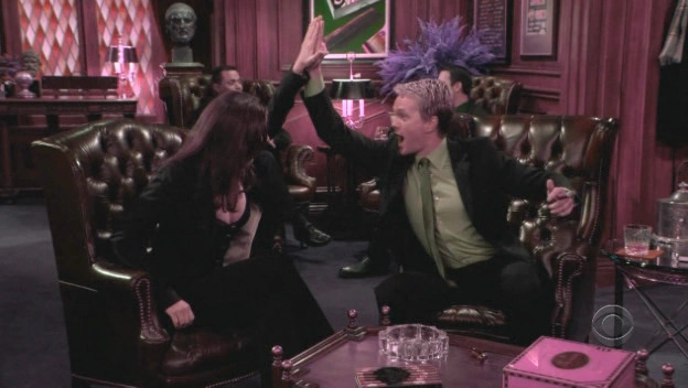 Robin and Barney High Five Blank Meme Template
