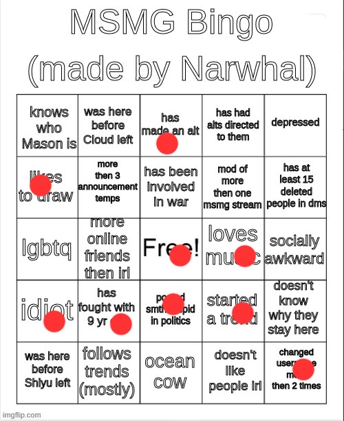 Valid? | image tagged in msmg bingo | made w/ Imgflip meme maker