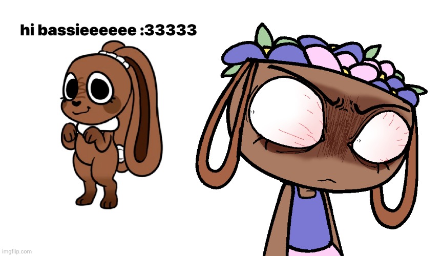 Bassie and Cocoa (Original Artist: KittKitoo) | made w/ Imgflip meme maker